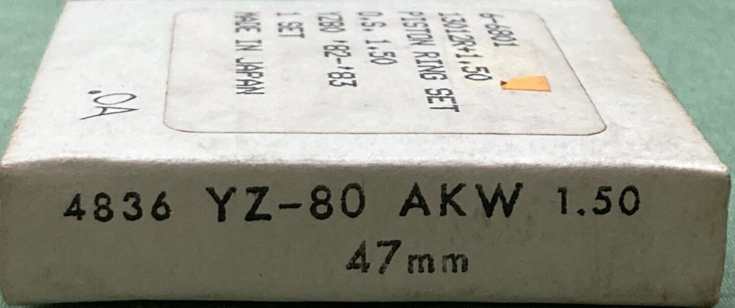 NEW REPLACES YAMAHA 6-6801 PISTON RING SET 1.50 47MM O/S '82-'83 YZ80