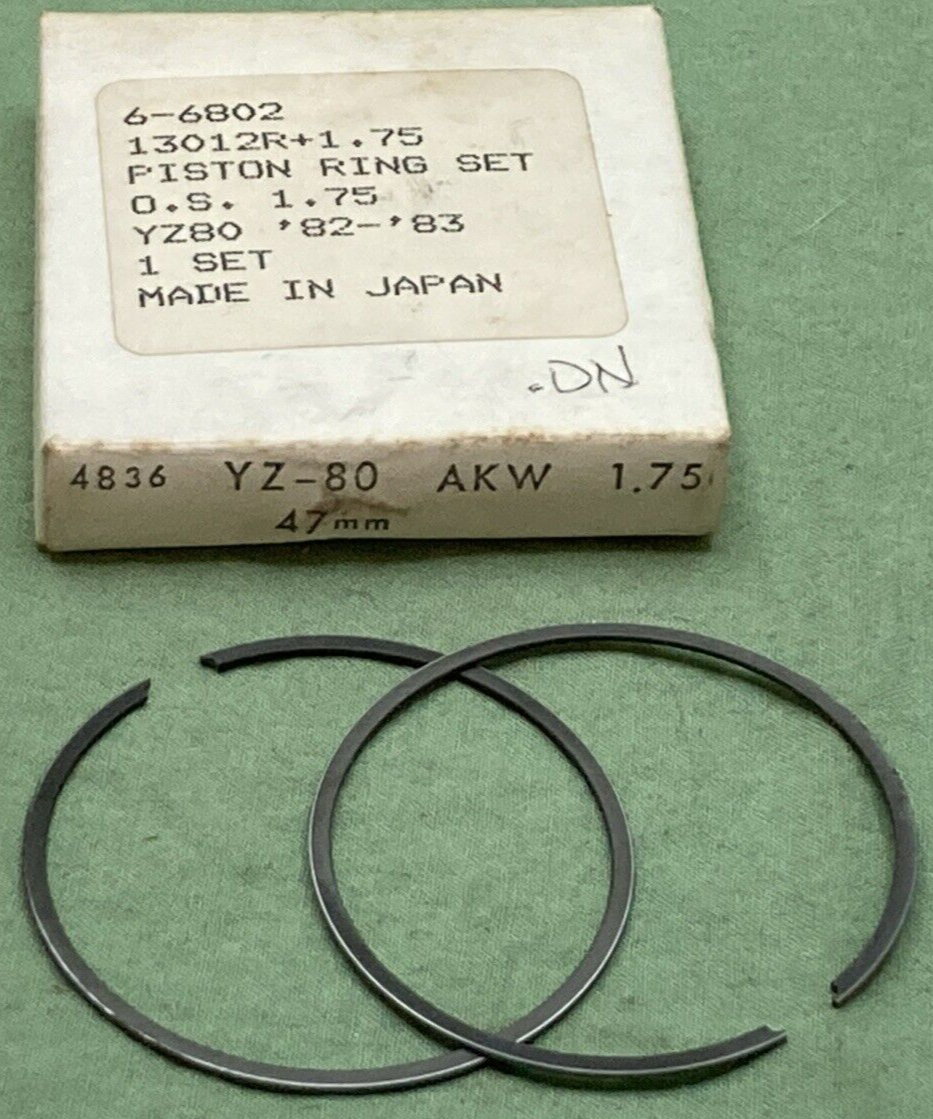 NEW REPLACES YAMAHA 6-6802 PISTON RING SET 1.75 47MM O/S '82-'83 YZ80