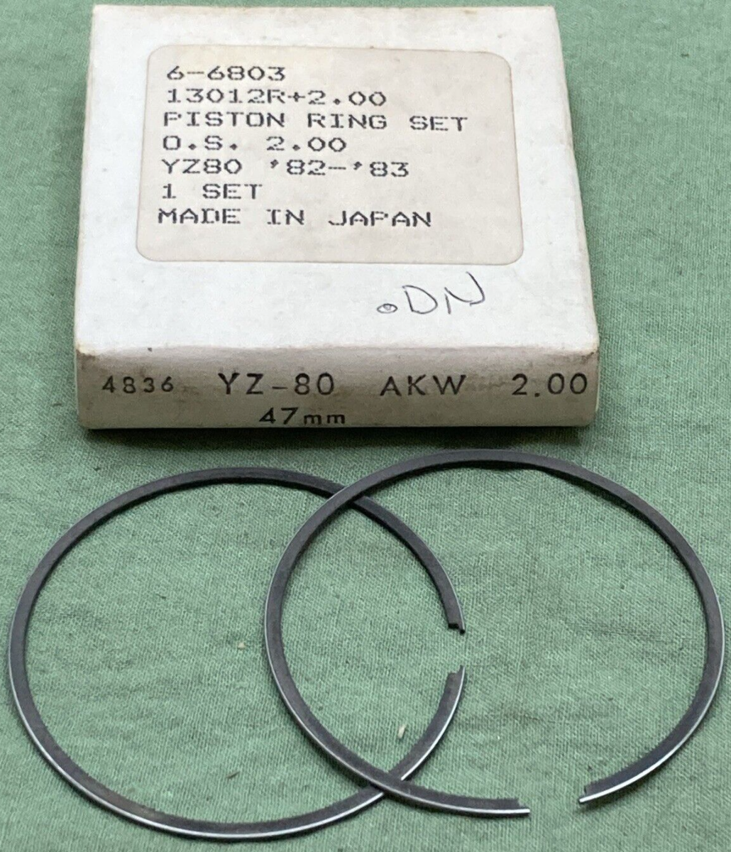 NEW REPLACES YAMAHA 6-6803 PISTON RING SET 2.00 47MM O/S '82-'83 YZ80