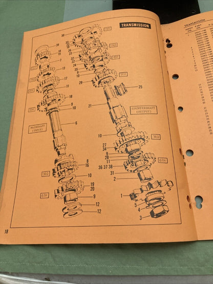 AMF HARLEY DAVIDSON 99429-75 RR250 PARTS CATALOG MANUAL 1974-1975