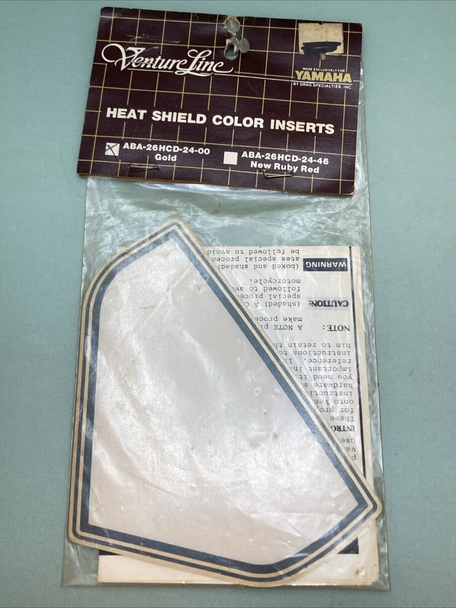 NEW VENTURE LINE ABA-26HCD-24-00 HEAT SHIELD COLOR INSERTS GOLD FOR YAMAHA