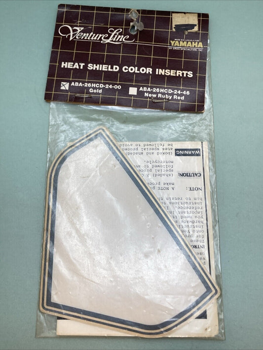 NEW VENTURE LINE ABA-26HCD-24-00 HEAT SHIELD COLOR INSERTS GOLD FOR YAMAHA