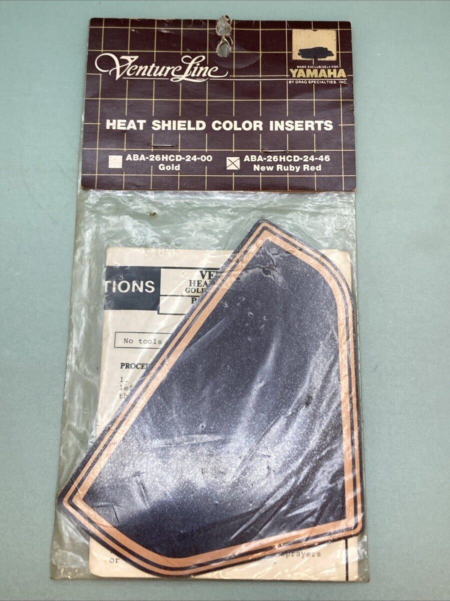 NEW VENTURE LINE ABA-26HCD-24-46 HEAT SHIELD COLOR INSERTS RUBY RED FOR YAMAHA