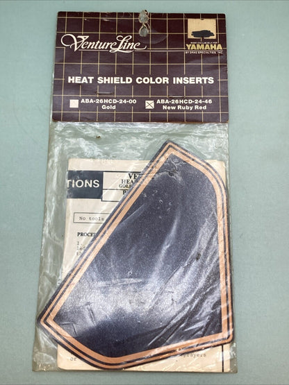 NEW VENTURE LINE ABA-26HCD-24-46 HEAT SHIELD COLOR INSERTS RUBY RED FOR YAMAHA