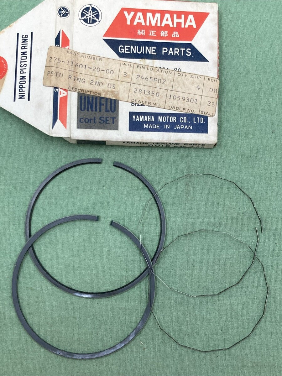 NEW GENUINE YAMAHA 275-11601-20 PISTON RING SET 2ND 0.50 O/S