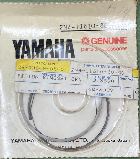 NEW GENUINE YAMAHA 2N4-11610-30 PISTON RING SET 3RD 0.75