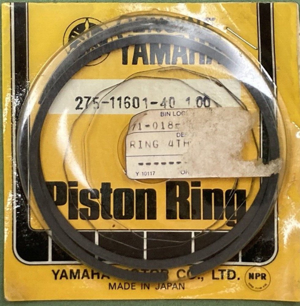 NEW GENUINE YAMAHA 275-11601-40 PISTON RING SET 4TH 1.00