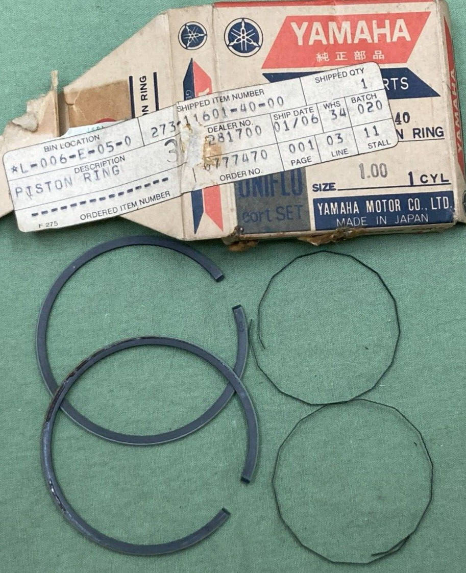 NEW GENUINE YAMAHA 273-11601-40 PISTON RING SET 1.00