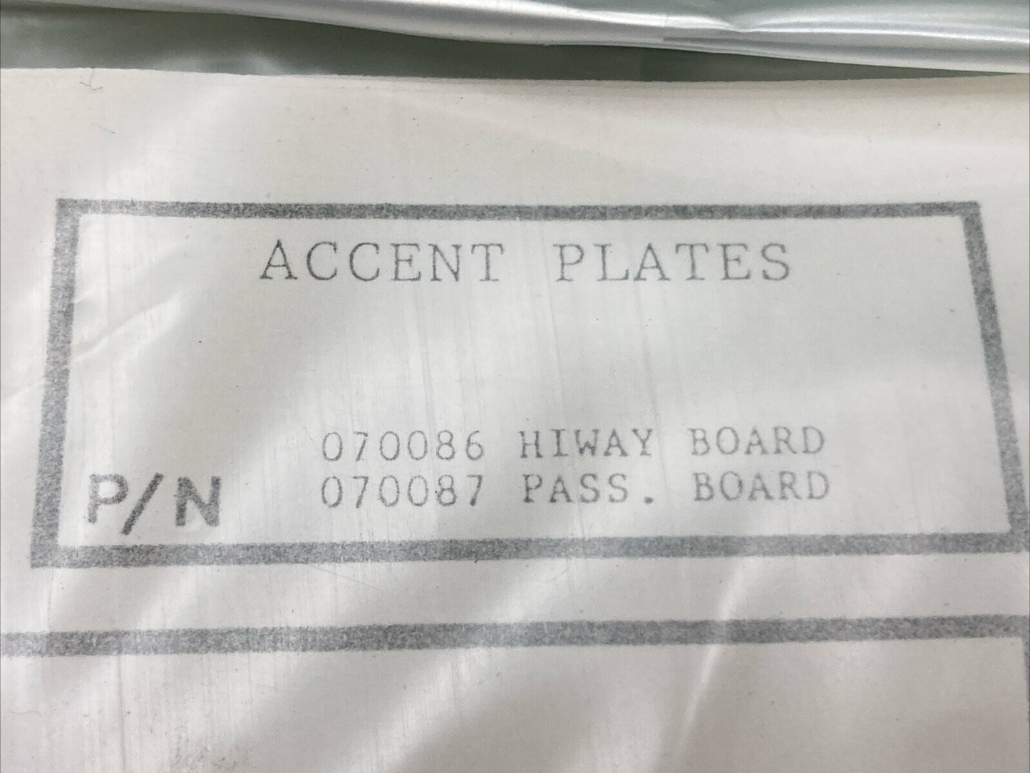 NEW MARKLAND 070086 HIWAY BOARD PLATES CHROME
