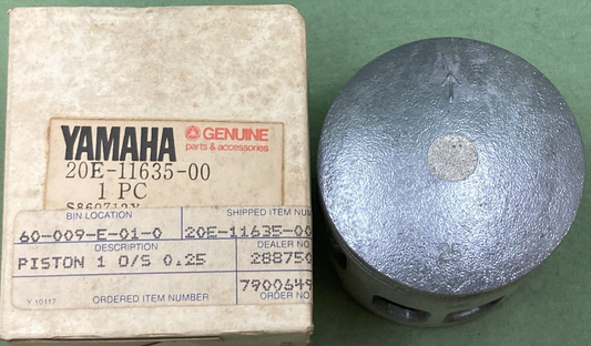 NEW GENUINE YAMAHA 20E-11635-00 PISTON 1ST 0.25 O/S