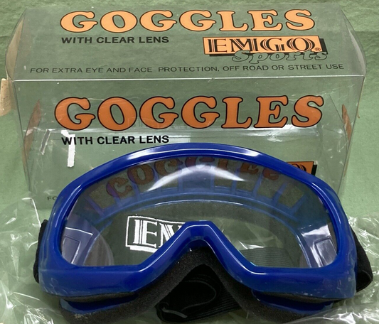 NEW EMGO 76-49553 GOGGLE ECONOMY BLUE