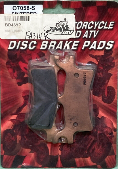 NEW PERFORMANCE PLUS O7058-S BRAKE PADS SINTERED