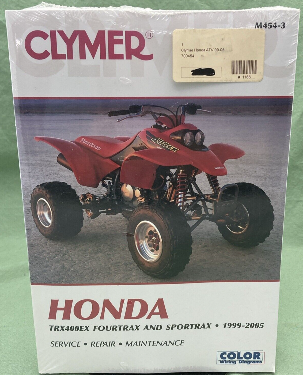 NEW CLYMER M454-3 HONDA TRX400EX Fourtrax & Sportrax Service Manual 1999-2005