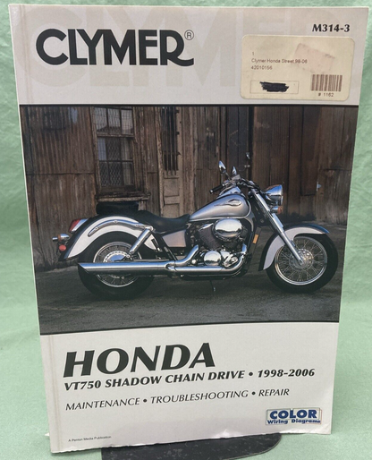 CLYMER M314-3 HONDA VT750 SHADOW CHAIN DRIVE SERVICE MANUAL 1998-2006