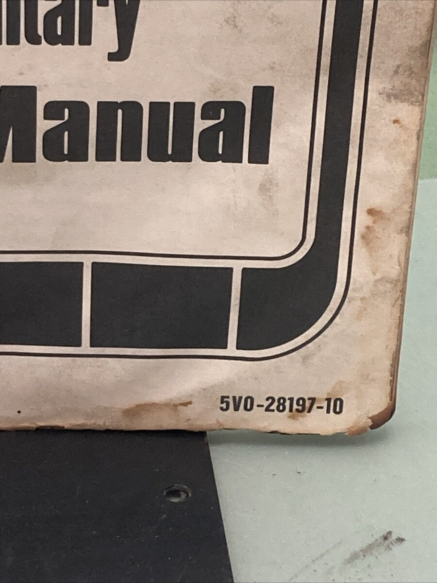 YAMAHA LIT-11616-02-93 SR250J SUPPLEMENTARY SERVICE MANUAL 5V0-28197-10