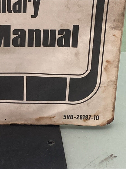 YAMAHA LIT-11616-02-93 SR250J SUPPLEMENTARY SERVICE MANUAL 5V0-28197-10
