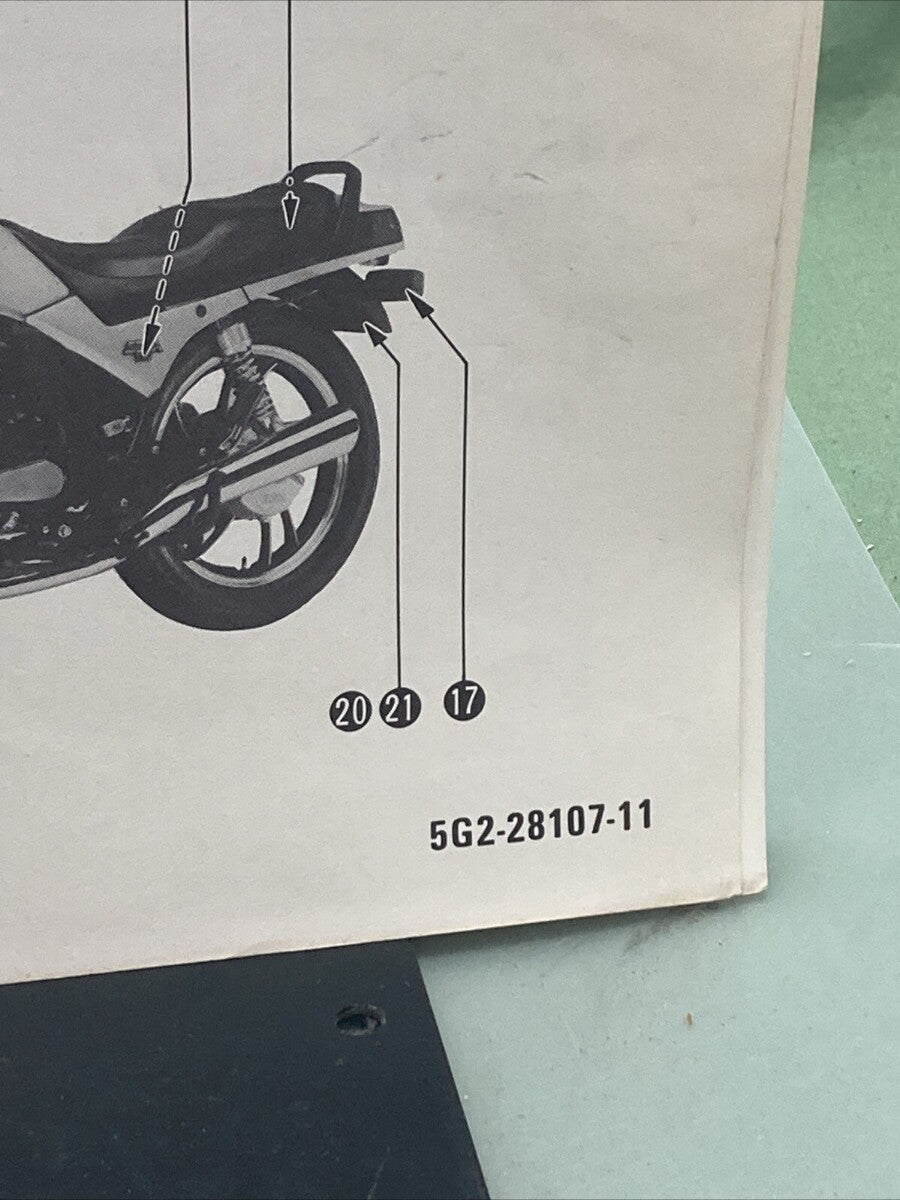 YAMAHA LIT-11666-03-40 XJ750RK SUPPLELMENTARY ASSEMBLY MANUAL 5G2-28107-11