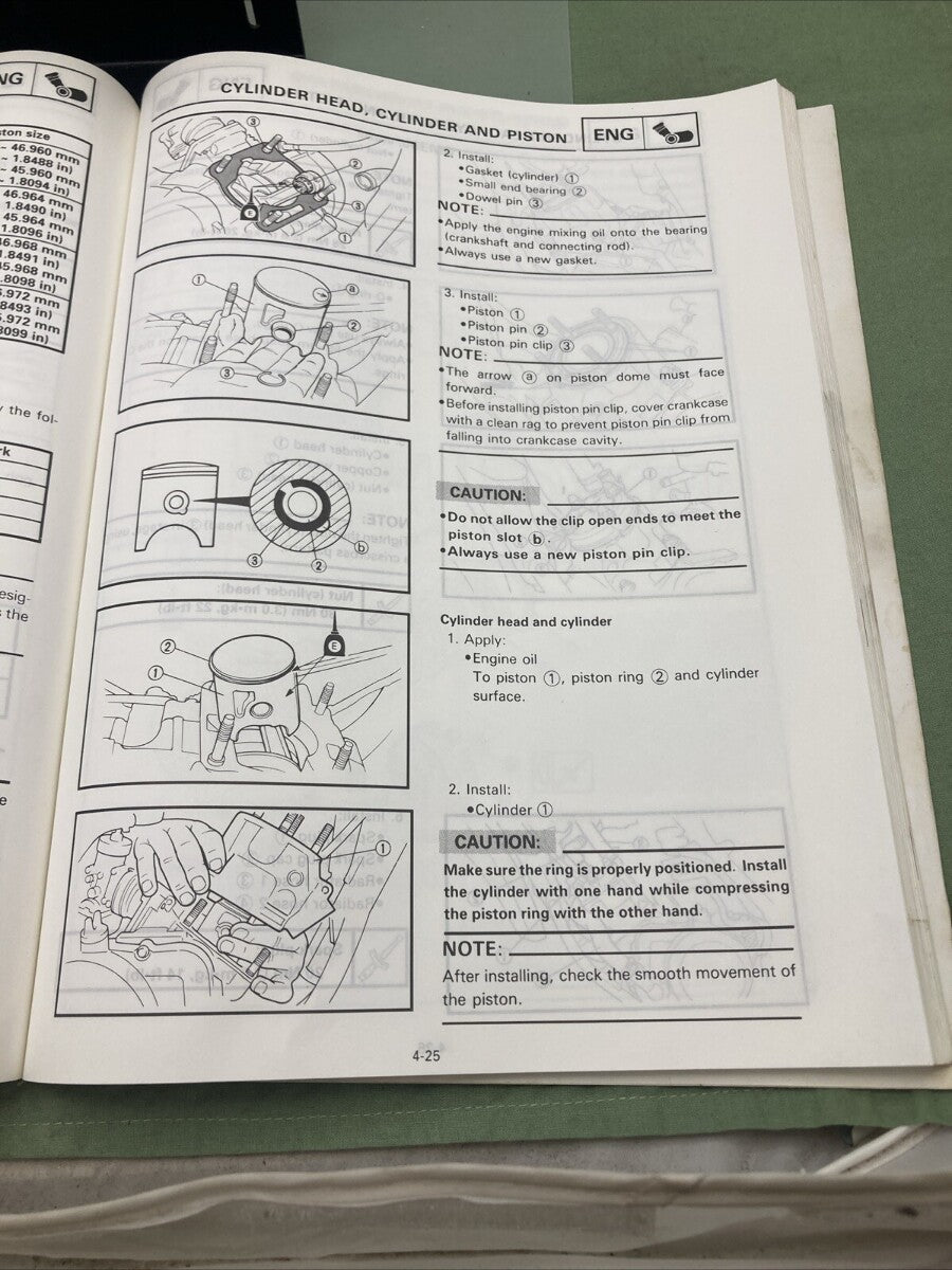 YAMAHA LIT-11626-09-97 YZ80H1 OWNER'S SERVICE MANUAL 4ES-28199-13