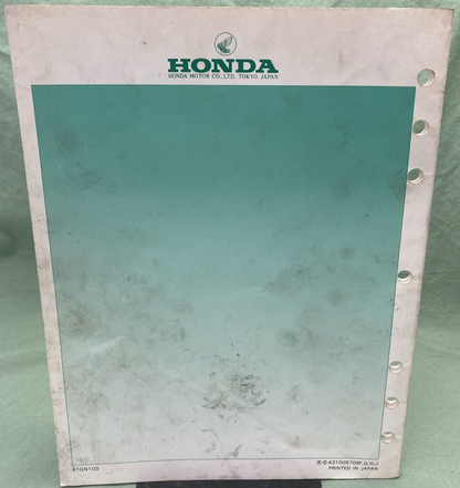 HONDA 61GN103 XR80R XR100R SERVICE MANUAL 1985-1988