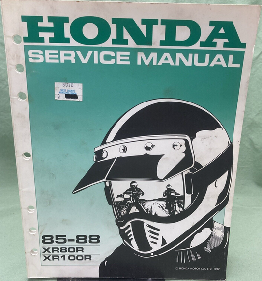 HONDA 61GN103 XR80R XR100R SERVICE MANUAL 1985-1988