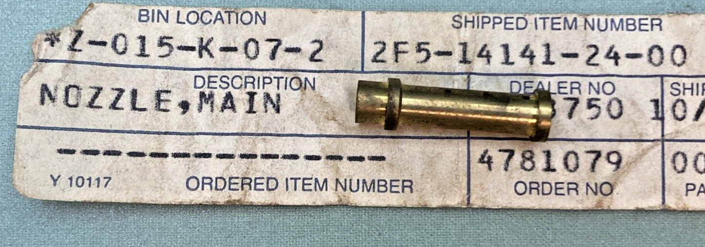NEW REPLACES YAMAHA 2F5-14141-24-00 NOZZLE MAIN