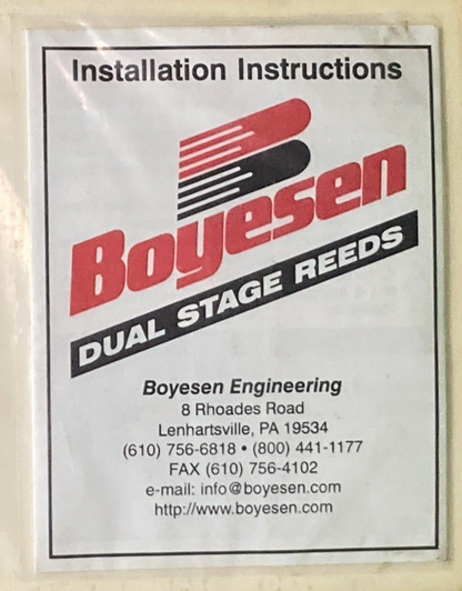 NEW BOYESEN 630 FIBER REED SET POWER REEDS