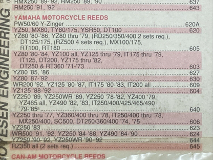 NEW BOYESEN 627 FIBER REED SET POWER REEDS