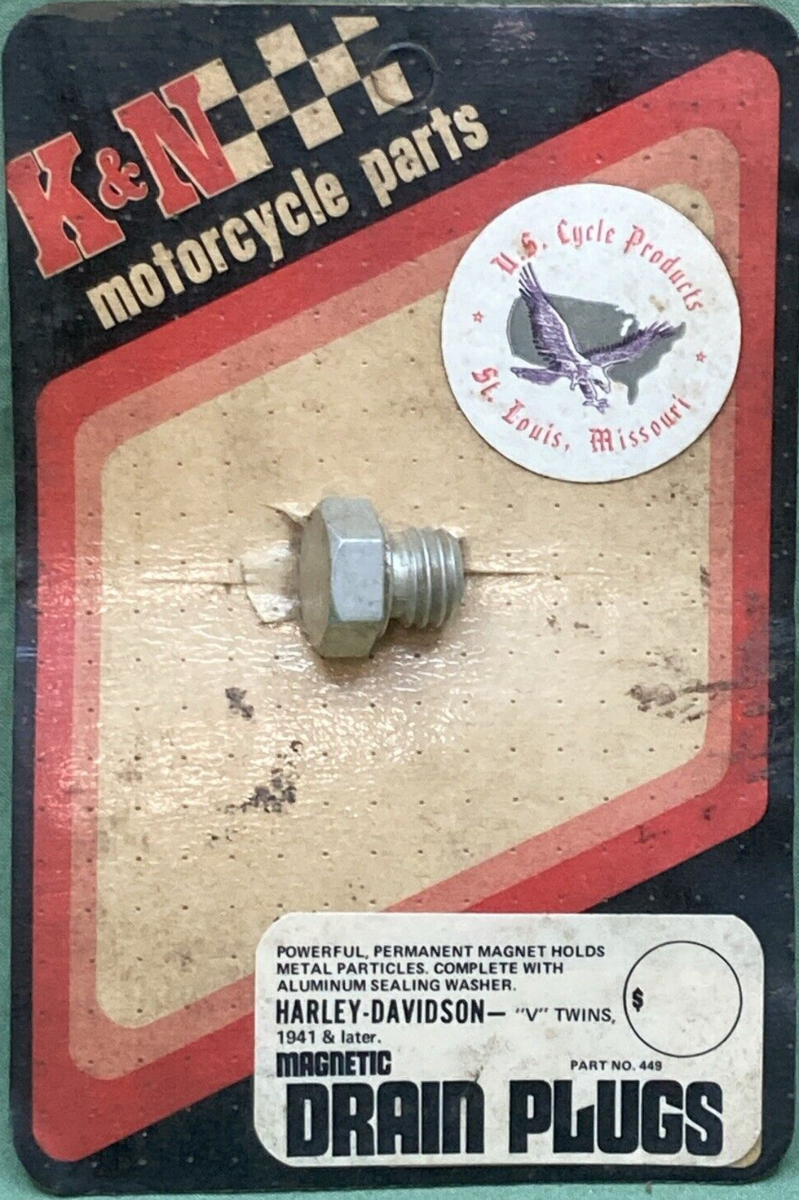 NEW K&N 449 Magnetic Engine Case Drain Plug FITS HARLEY DAVIDSON V-TWIN