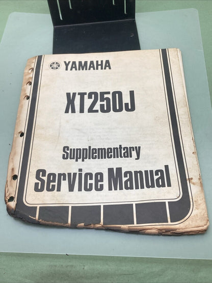 GENUINE YAMAHA LIT-11616-01-91 XT250J SUPPLEMENTARY SERVICE MANUAL