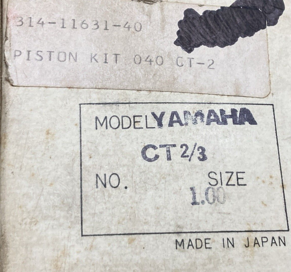 NEW REPLACES YAMAHA 314-11631-40 PISTON W/ CLIPS & PIN