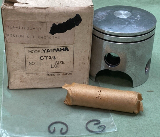 NEW REPLACES YAMAHA 314-11631-40 PISTON W/ CLIPS & PIN