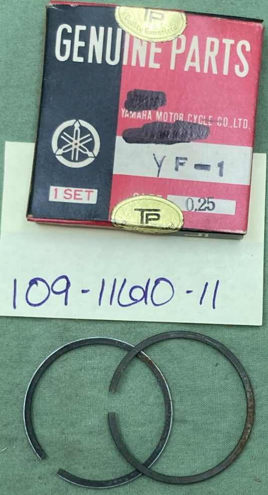 NEW GENUINE YAMAHA 109-11610-11 PISTON RING SET 0.25