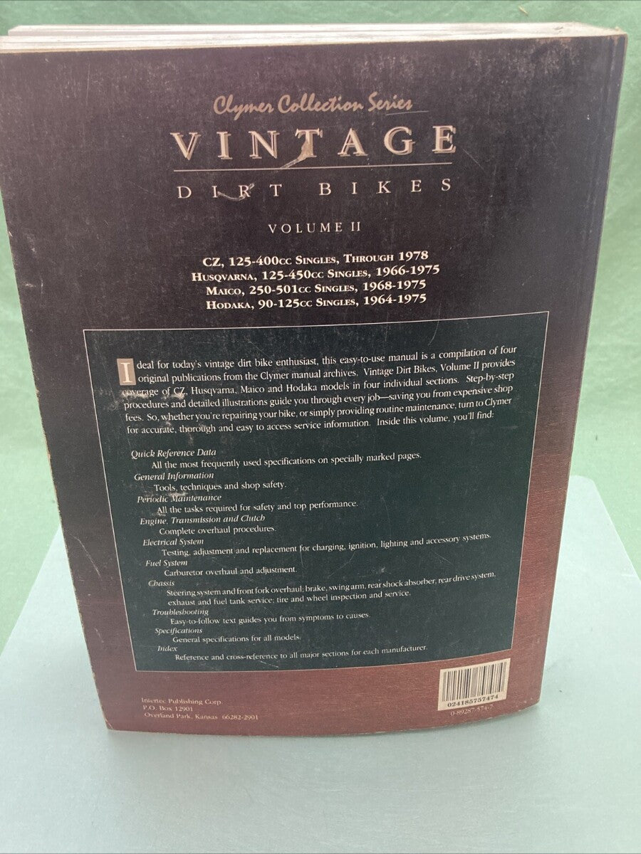 CLYMER M301 COLLECTION SERIES VINTAGE DIRT BIKES VOL 2 1992