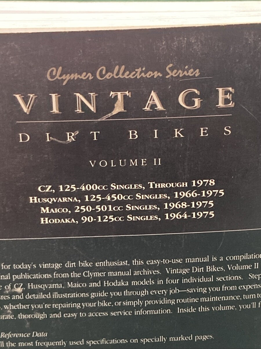CLYMER M301 COLLECTION SERIES VINTAGE DIRT BIKES VOL 2 1992