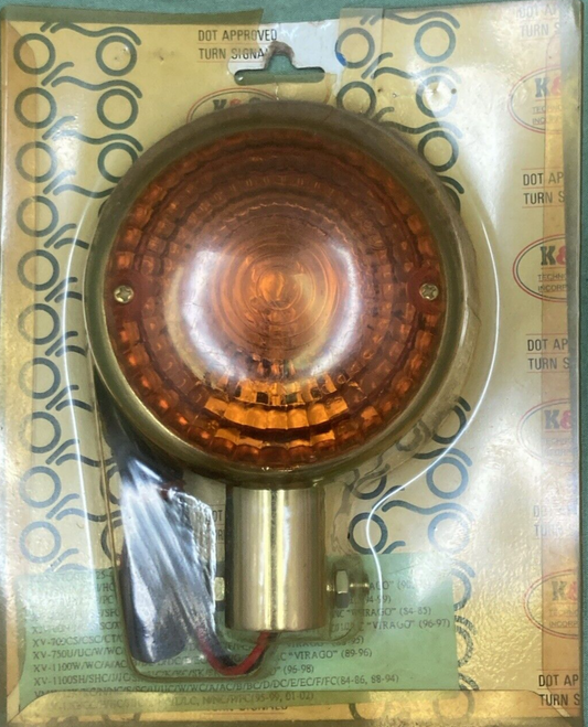 NEW K&S 25-4105 TURN SIGNAL ASSEMBLY MOTORCYCLE AMBER FOR YAMAHA