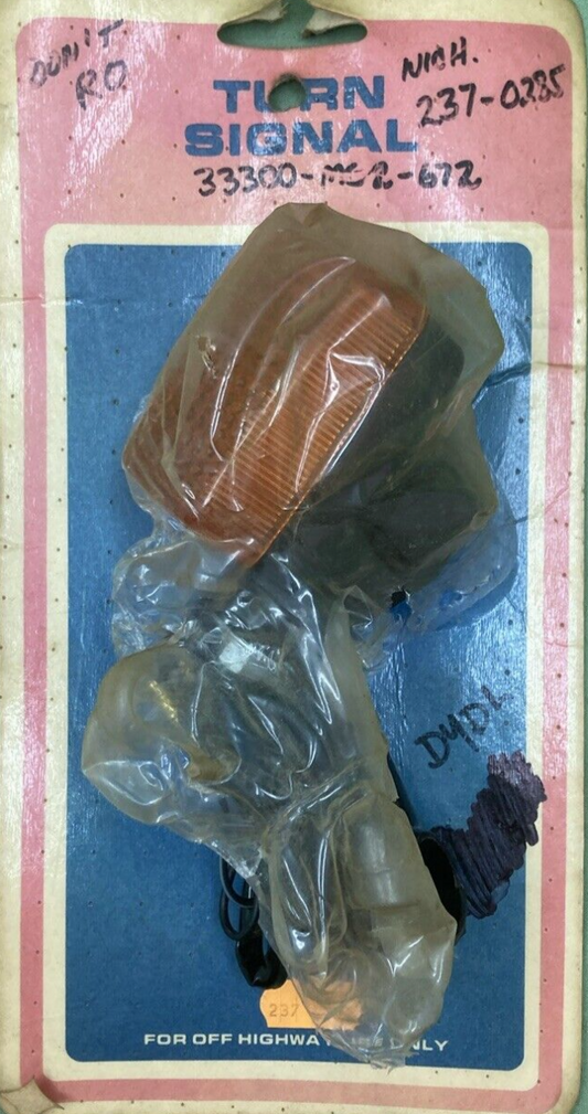NEW REPLACES HONDA 33300-MG2-672 TURN SIGNAL ASSEMBLY OFF-ROAD AMBER