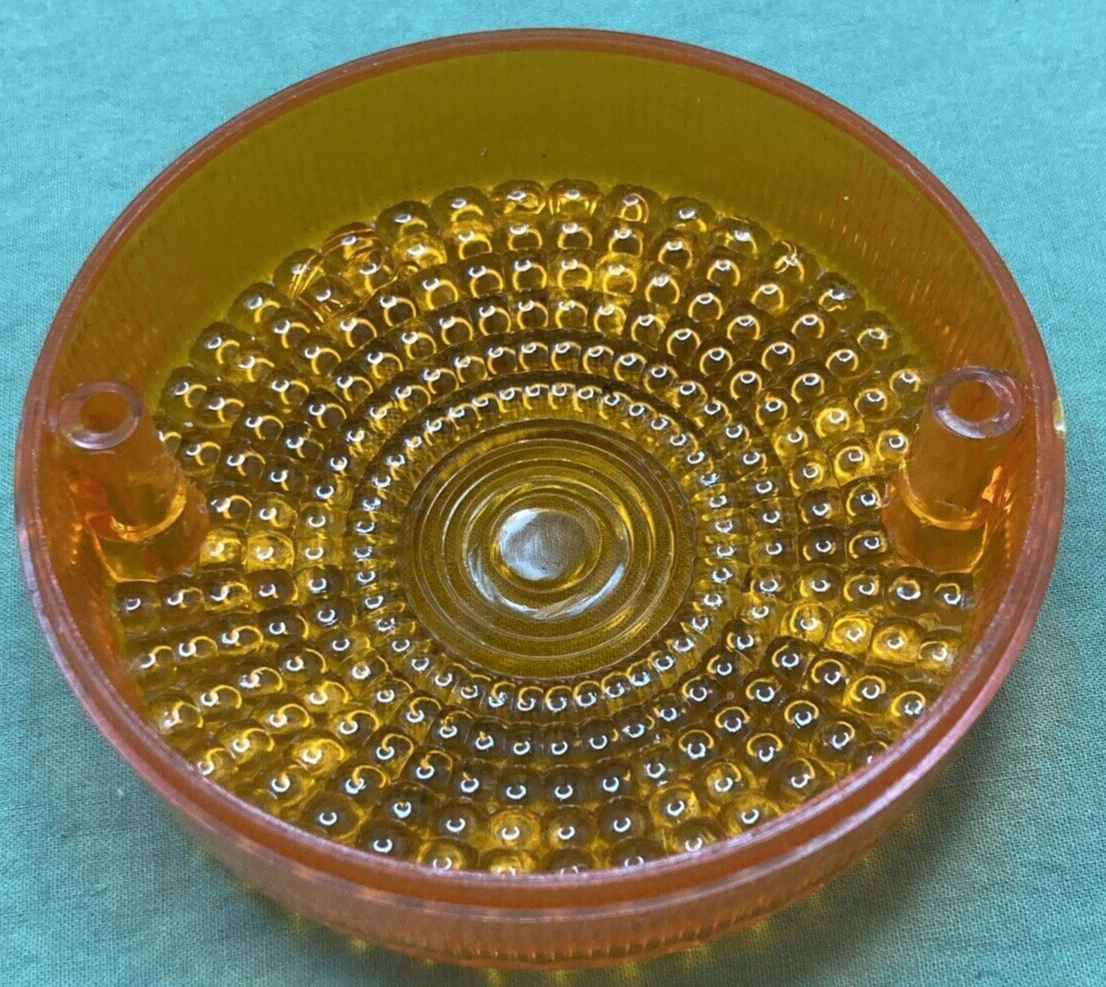 NEW K&S 25-1100 LENS TURN SIGNAL  3.25" ROUND AMBER MOTORCYCLE
