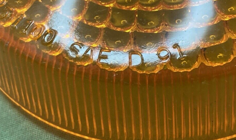 NEW K&S 25-1100 LENS TURN SIGNAL  3.25" ROUND AMBER MOTORCYCLE