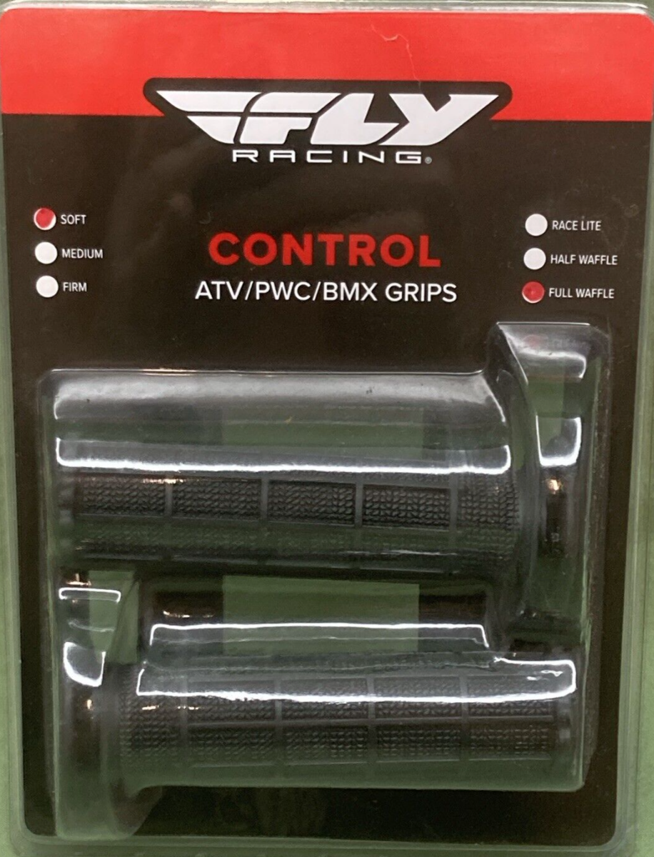 NEW FLY RACING 24-3048 GRIP SET HANDLEBAR HAND CONTROL FULL WAFFLE FIRM COMPOUND