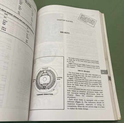 CLYMER M339-5 HONDA XL/XR 500-650 SINGLES SERVICE MANUAL 1979-1997