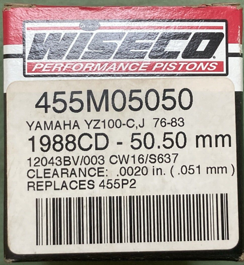 NEW GENUINE WISECO 455M05050 PISTON KIT 455P2