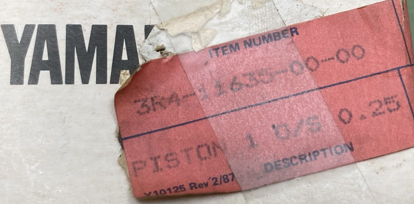 NEW GENUINE YAMAHA 3R4-11635-00 PISTON 1ST 0.25 O/S