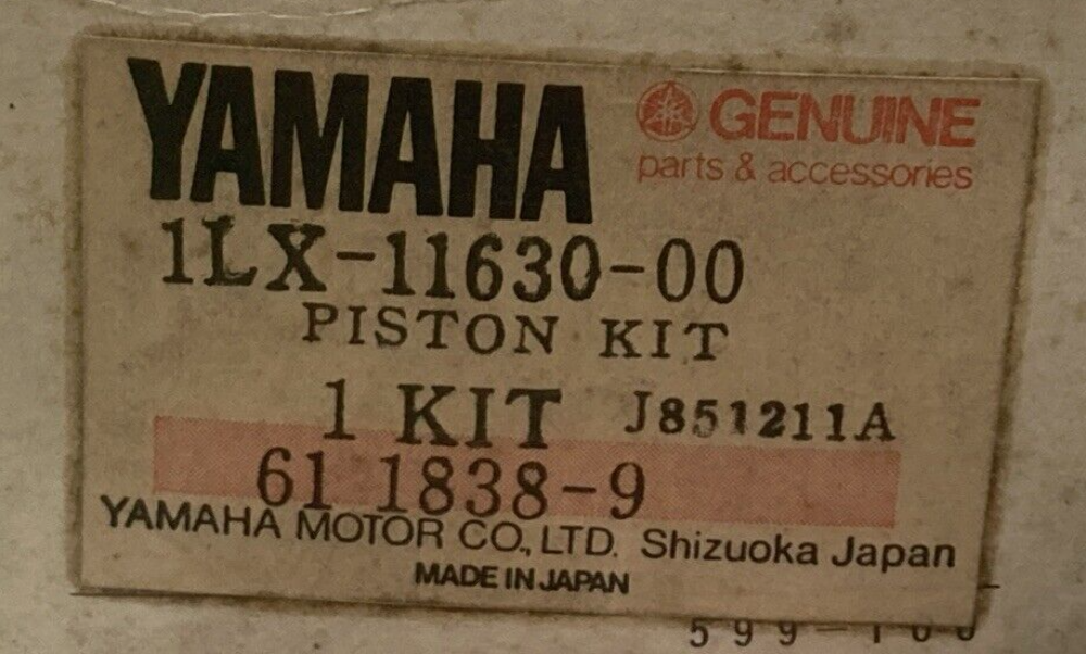 NEW GENUINE YAMAHA 1LX-11630-00 PISTON KIT COMPLETE