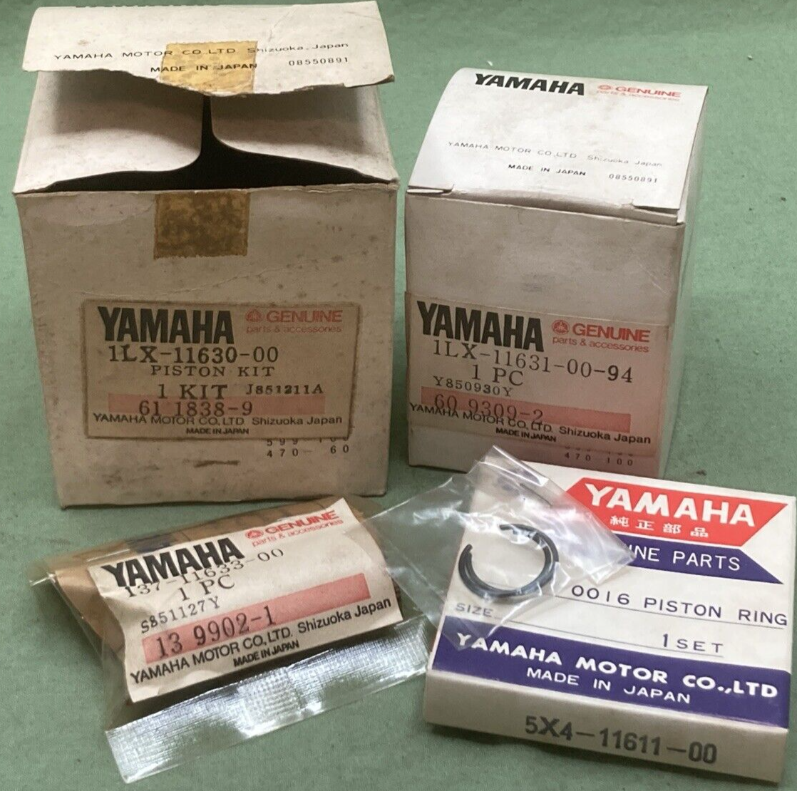 NEW GENUINE YAMAHA 1LX-11630-00 PISTON KIT COMPLETE