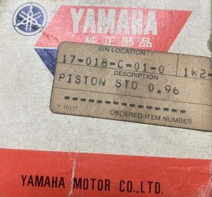 NEW GENUINE YAMAHA 1W2-11631-00-96 PISTON STD 0.96