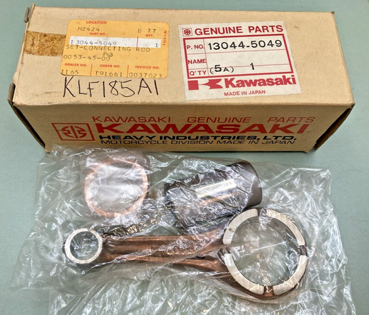 NEW GENUINE KAWASAKI 13044-5049 CONNECTING ROD SET KLF185-A1 1985