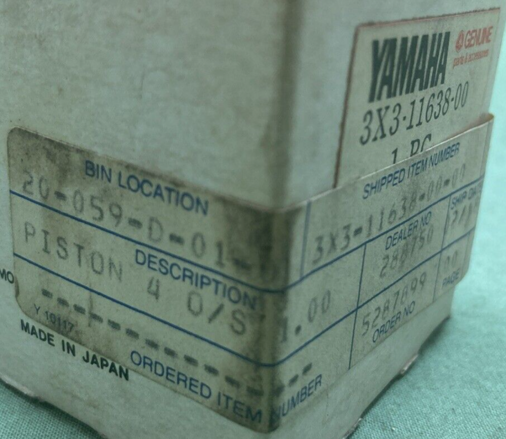 NEW GENUINE YAMAHA 3X3-11638-00 PISTON 4TH 1.00 O/S