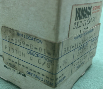 NEW GENUINE YAMAHA 3X3-11638-00 PISTON 4TH 1.00 O/S