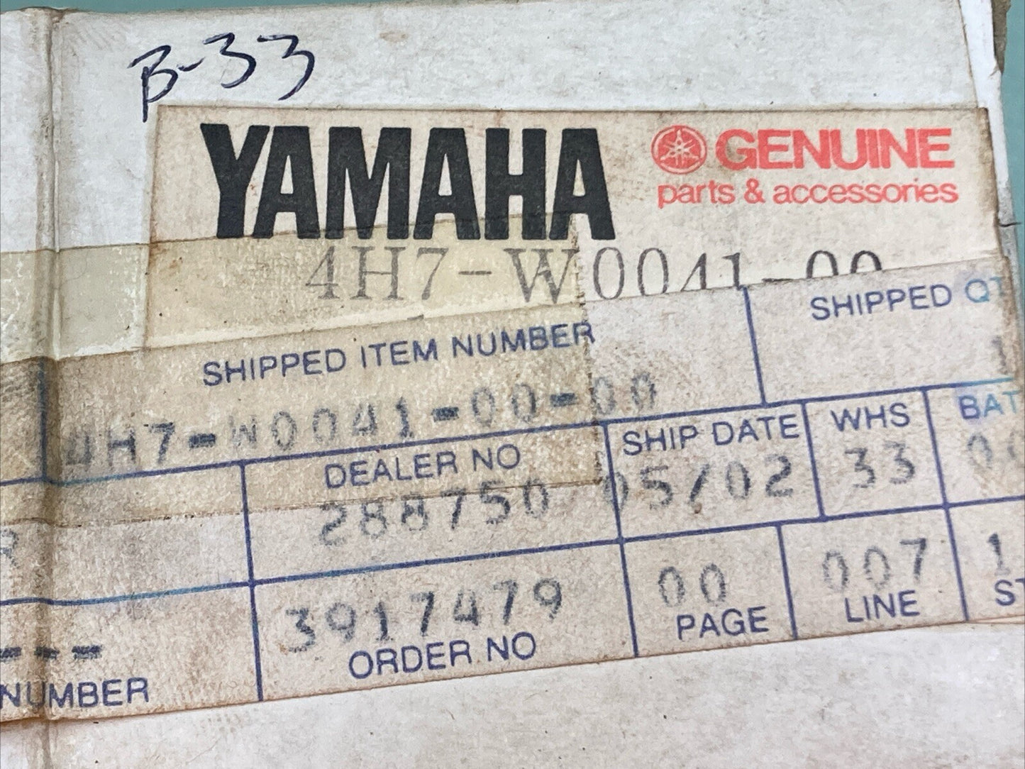 NEW GENUINE YAMAHA 4H7-W0041-00 Cylinder Kit, Master 1987 VIRAGO 535