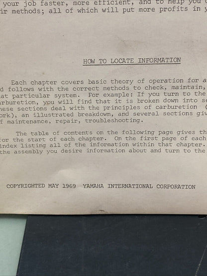 GENUINE YAMAHA SHOP GUIDE 1969